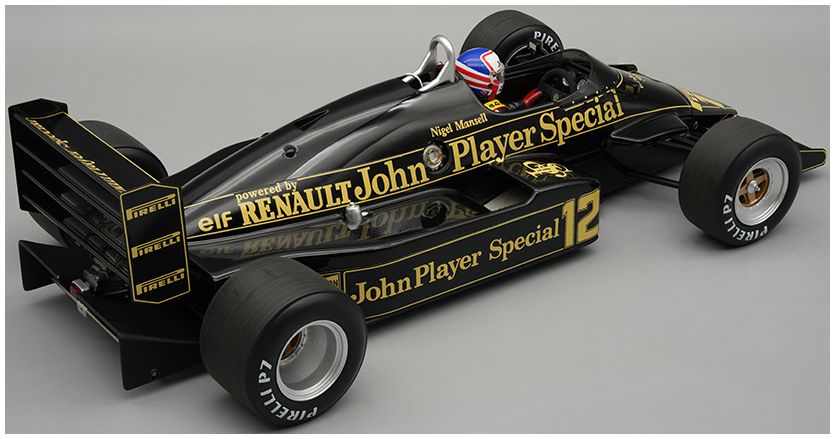 Available To Order – Lotus 94T 1983 European #12 GP Nigel Mansell w/Driver (w/Showcase) 1:18 Tecnomodels Mythos Model (TEC D18400A)