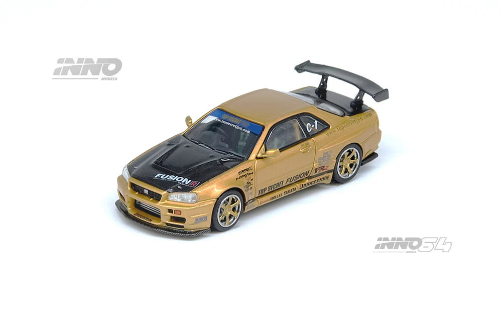 1:64 INNO64 Top Secret Nissan Skyline (R34) GT-R Gold IN64-R34TS-GOLD