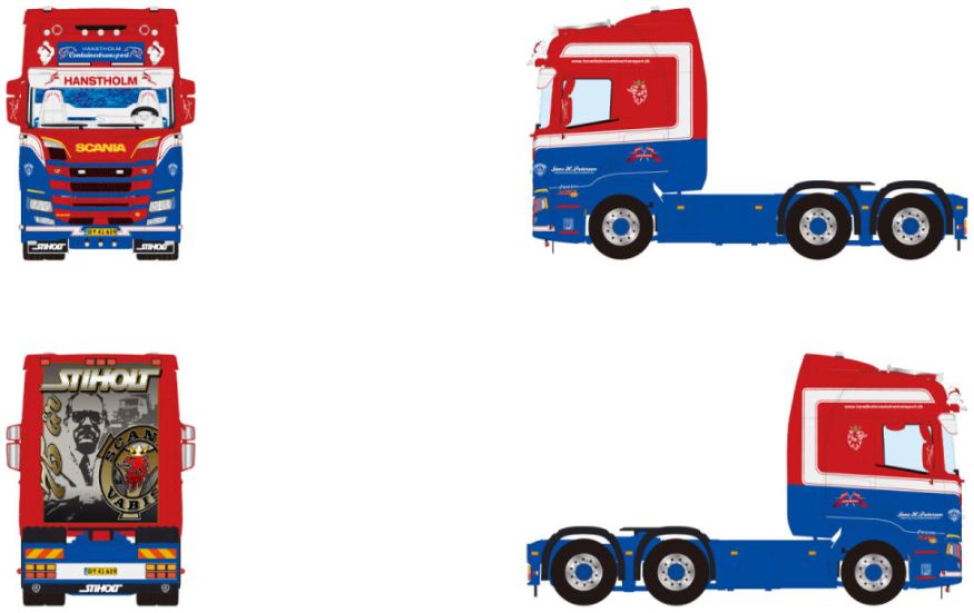 Available To Order – Scania R Highline CR20H 6x2 TAG Axle Jens H. Petersen 1:50 (WSI 01-4683)