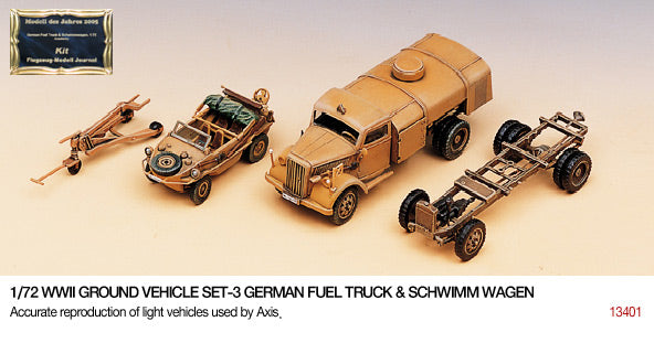 Available to Order – WWII German Fuel Truck and Schwimwagen 1:72 (ACA 13401)