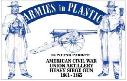 Available To Order – American Civil War Union Artillery Heavy Seige Gun 1861-1865 30lb Parrot 1:32 Armies In Plastic Model (AIP 5500)