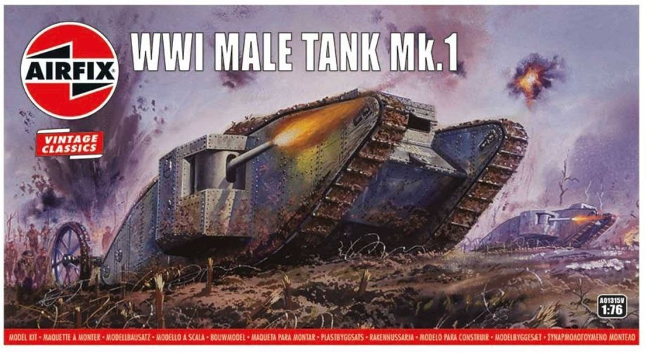 Available to Order – Wwi Male Tank Mk.i 1:76 Airfix Model (AIR 01315V)