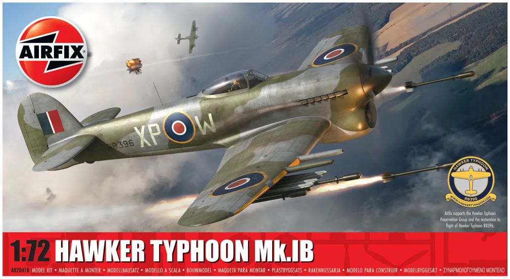 Available To Order – Hawker Typhoon Mk.IB 1:72 Airfix Model (AIR 02041B)