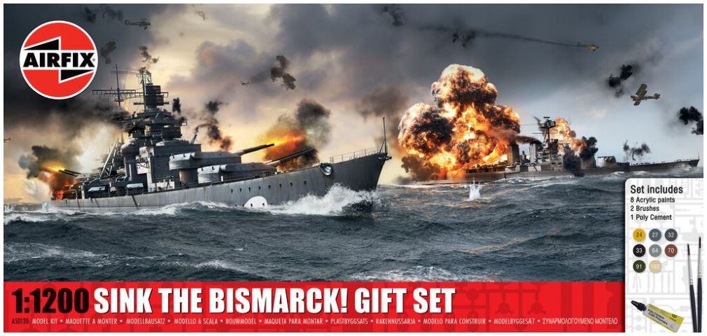 Sink The Bismarck! Gift Set 1:1200 Airfix Model