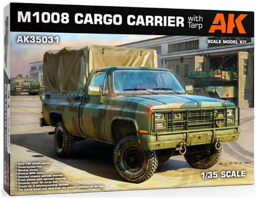 Available To Order – M1008 Troop Carrier with Tarp 1:35 AK Interactive Model (AKI 35031)
