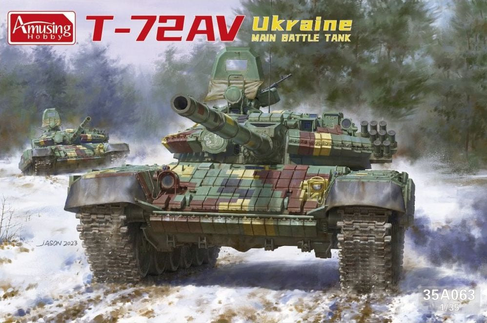 Available To Order – T-72AV Ukraine main battle tank 1:35 Amusing Hobby Model (AMU 35A063)