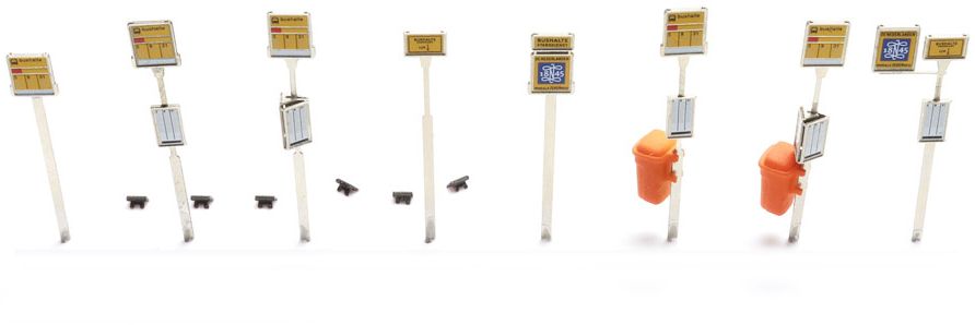 Available To Order – Bus stop signs 1:87 Resin Kit, Unpainted 1:87 (ATT 10389)