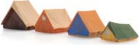Four Tents Ready Made Painted 1:120 – diecast model