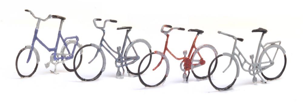 Available To Order – Bicycles Set A (4 Pcs) 1:87 Ready-Made, Painted 1:87 (ATT 387218)