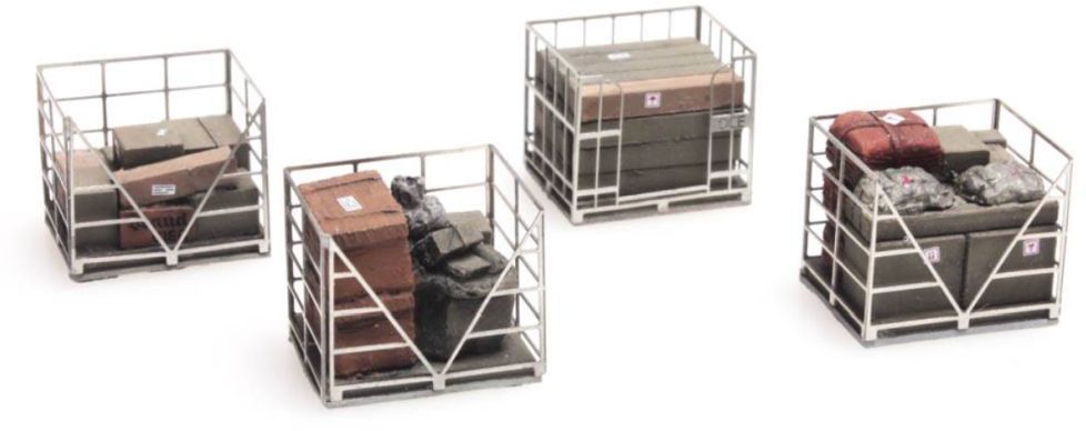 Available to Order – Metal Cage Pallets 1:87 Ready-Made, Painted 1:87 (ATT 387222)