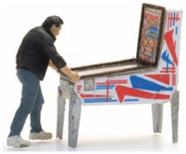Available to Order – Pinball Machine w/Figure Ready 1:87 (ATT 387694)