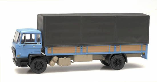 Available To Order – DAF Tiltcab B Open Bed Truck With Canvas Blue 1:87 Ready-Made, Painted 1:87 Artitec Model (ATT 48705201)