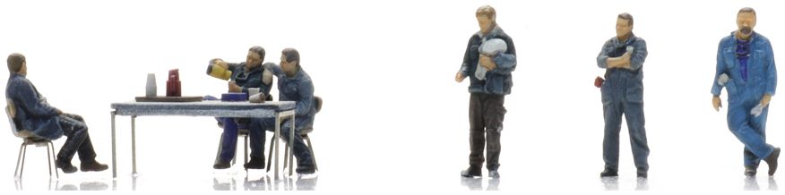 Available to Order – Steelworkers (6x) Ready-Made Figures 1:120 Artitec Model (ATT 5120005)