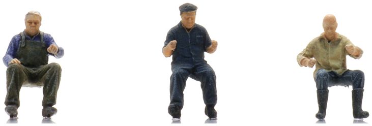 Available To Order – Tractor Drivers (3x) Ready-Made Figures 1:120 Artitec Model (ATT 5120011)