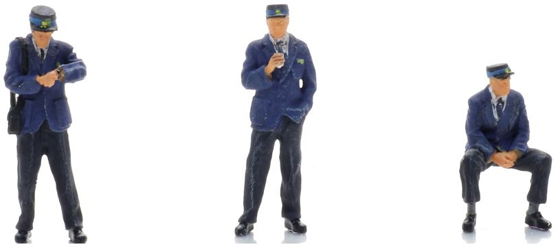 Available To Order – Conductors on Platform 1990s (3x) (NS) Ready-Made Figures 1:87 Artitec Model (ATT 5870046)
