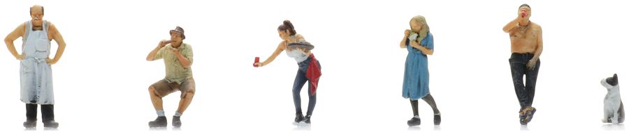Available To Order – Chip Shop Figures (6x) Ready-Made Figures 1:87 Artitec Model (ATT 5870100)