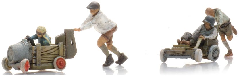 Available To Order – Soap Box Race 1940-1970 (4x) Ready-Made Figures 1:87 Artitec Model (ATT 5870102)
