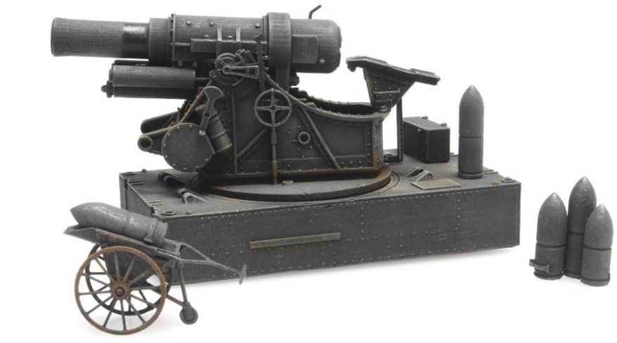 WM Skoda 305 Cm Belagerungsmorser M1916 1:87 Ready-Made, Painted 1:87 Artitec Model
