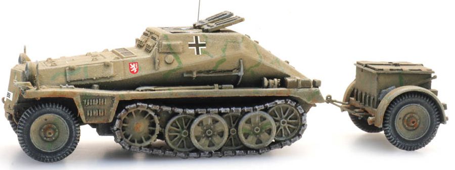 WM Sd.Kfz. 252 + Sd.Anh. 32 Tarnung 1:87 Ready-Made, Painted 1:87 Artitec Model