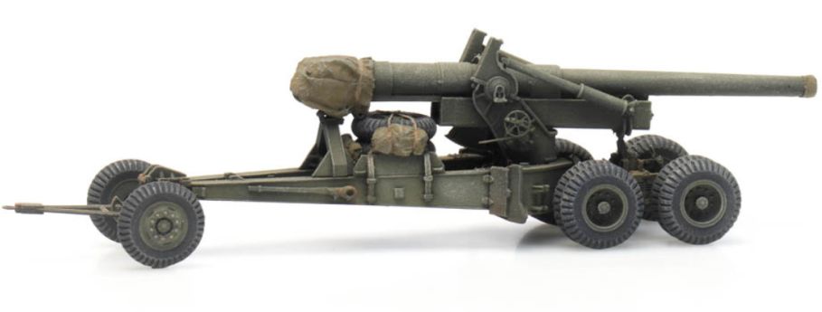 US 155MM Gun M1 Long Tom Transport Mode 1:87 Ready-Made, Painted 1:87 Artitec Model