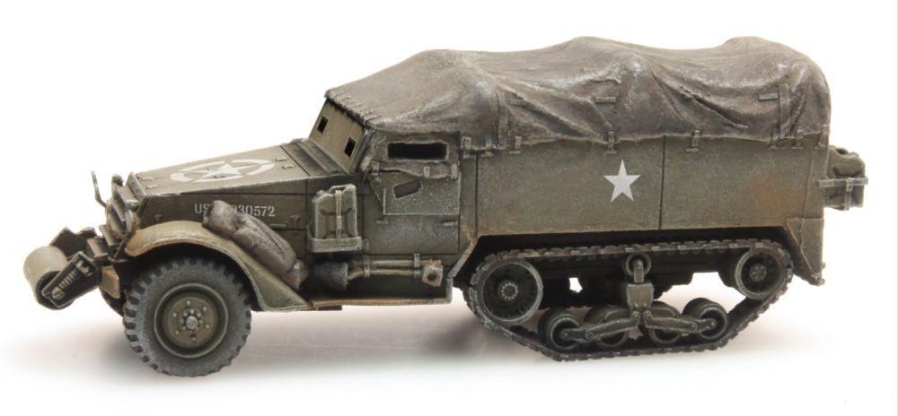 Available To Order – M3A1 Half-Track Personnel Carrier Train Load (US) 1:87 Ready-Made, Painted 1:87 Artitec Model (ATT 6870439)