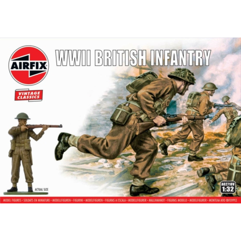 Available To Order – AX02718V - 1:32 Wwii British Infantry (plastic Kit) AIRFIX Model (AX02718V)