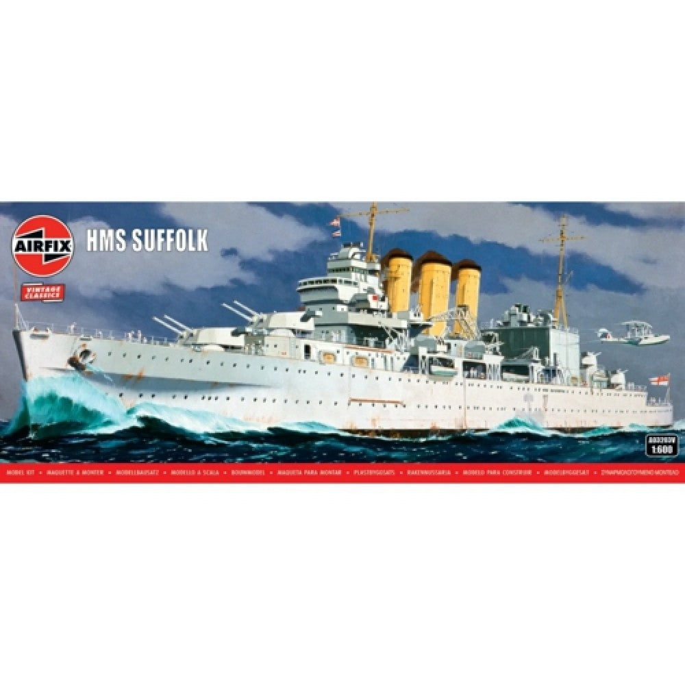 Available to Order – HMS Suffolk (Plastic Kit) 1:600 Airfix Model (AX03203V)