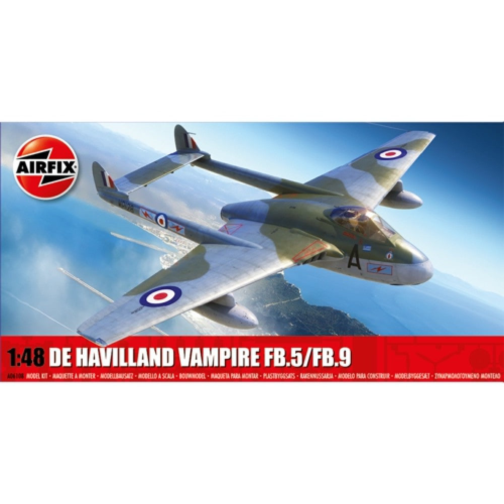 Available to Order – De Havilland Vampire Fb.5/fb.9 (Plastic Kit) 1:48 Airfix Model (AX06108)