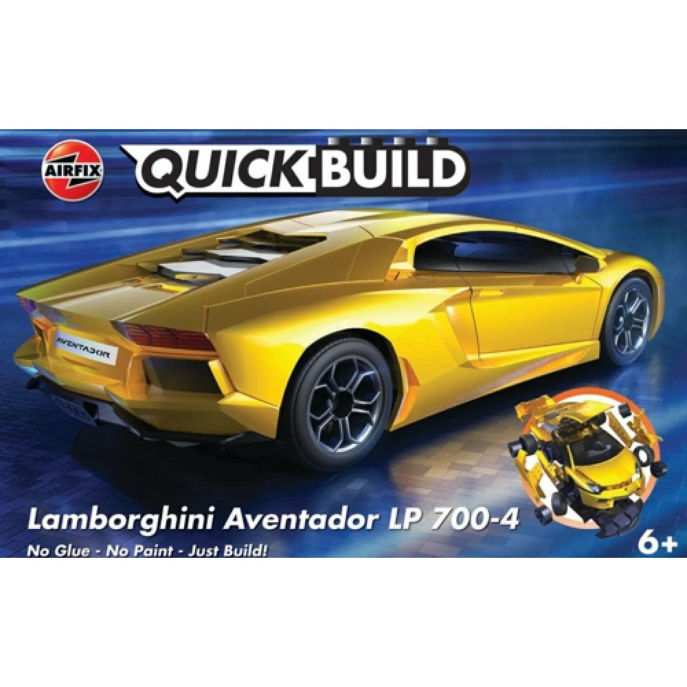 Available to Order – Quickbuild Lamborghini Aventador - Yellow Airfix Model (AXJ6026)