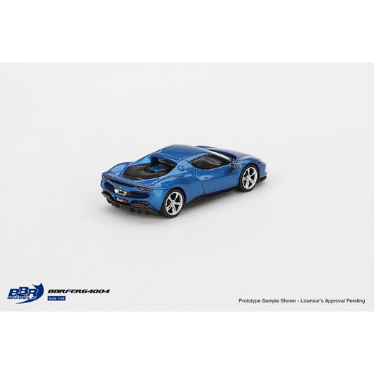 Ferrari 296 GTB Blu Corsa 1:64 BBR Model Car (BBRFER64004)
