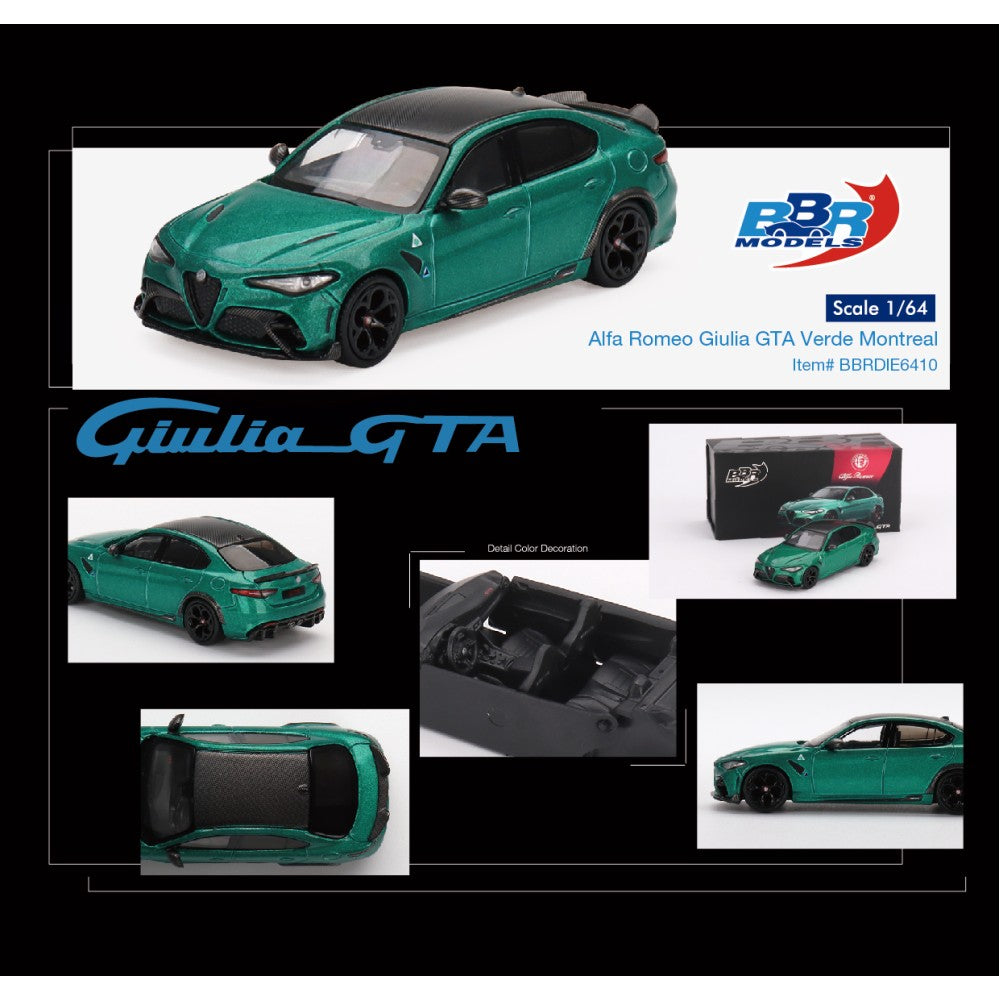 1:64 BBR BBRDIE6410 ALFA ROMEO GIULIA GTA VERDE MONTREAL