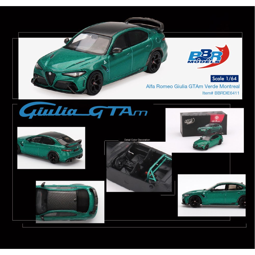 1:64 BBR BBRDIE6411 ALFA ROMEO GIULIA GTAM VERDE MONTREAL
