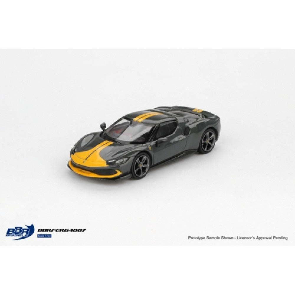 Available to Order – Ferrari 296 GTB Assetto Fiorano Grigio Scuro 1:64 BBR Model (BBRFER64007)