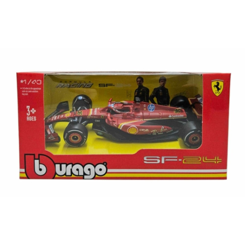 Available to Order – Ferrari F1 SF-24 No.16 Winner Italy Monza GP 2024 Charles Leclerc Card Box 1:43 Burago Model (BG36844-L-MONZA)