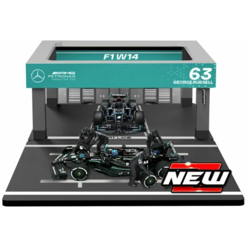 Available To Order – BG38452R - 1:43 Mercedes AMG Petronas F1 W14 E Performance No.63 George Russell 2023 Pit Pass Set (BG38452R)