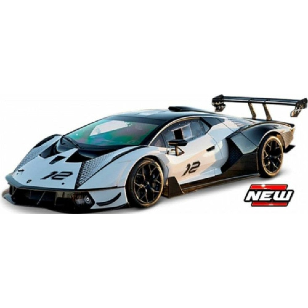 PRE ORDER STOCKS DUE SEPTEMBER / OCTOBER 2025 1/32 BURAGO BG41167W LAMBORGHINI ESSENZA SCV NO.12 WHITE/BLACK