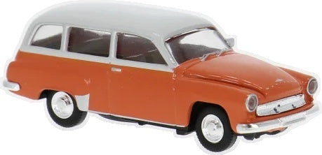 Available To Order – Wartburg 311 Kombi Orange/Grey 1959 1:87 Brekina Model (BRE 27194)