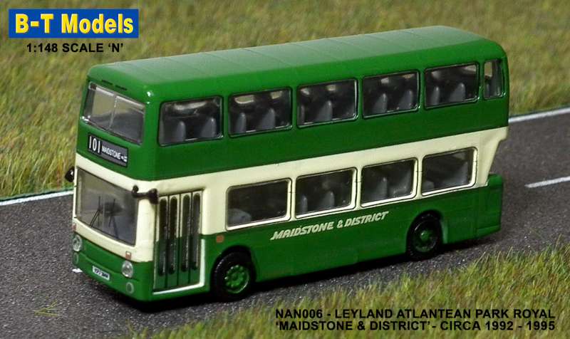 Available To Order – Leyland Atlantean PR - Maidstone & Distric 1:148 B-T Models Model (BTO NAN006)