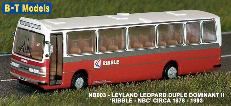 Available To Order – Duple Dominant II Coach - Ribble 1:148 B-T Models Model (BTO NB003)