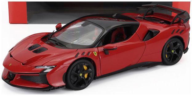Available To Order – Ferrari SF90 XX Stradale 2024 Rosso Corsa Nero Red/Black Special Ltd Ed - Red Seats 1:18 (BUR 16020-1802010)