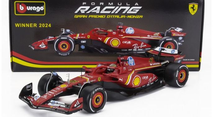 Available To Order – Ferrari F1 SF-24 #16 Winner Italy Monza GP (18-01926) 2024 Charles Leclerc 1:18 (BUR 16815-L-MONZA)