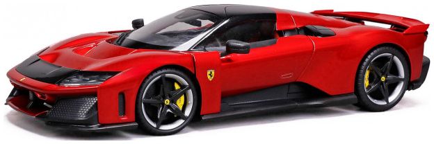 Available To Order – Ferrari F80 2024 Red/Silver Black Wheels 1:18 Bburago Model (BUR 16919)