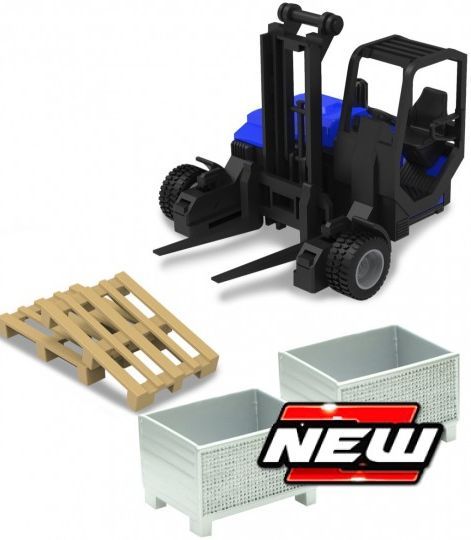 Available to Order – Forklift w/Pallets + Crates 1:43 (BUR 31479)