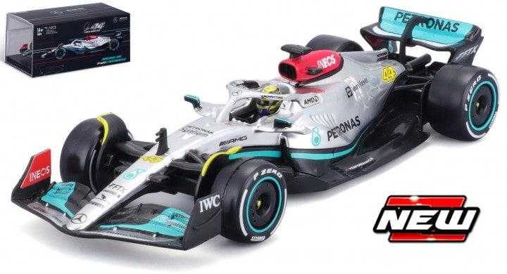 Available to Order – Mercedes Benz W13 2022 #44 Case with Hamilton Helmet 1:43 (BUR 38066H)