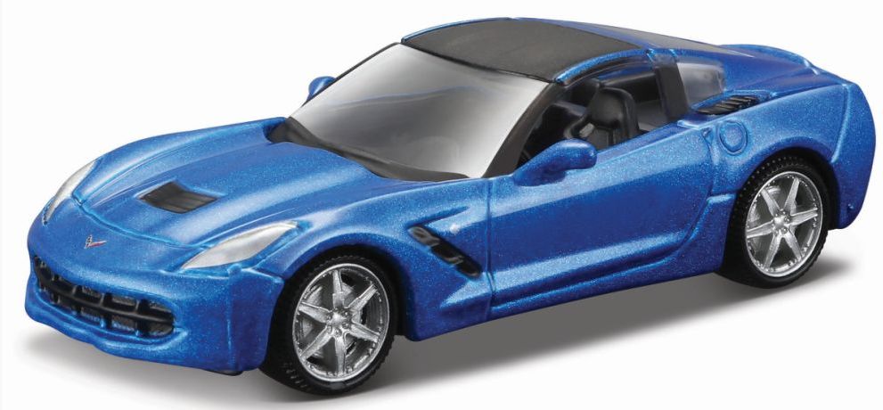 Available To Order – Chevrolet Corvette Stingray 2014 Blue 1:64 Bburago Model (BUR 59037B)