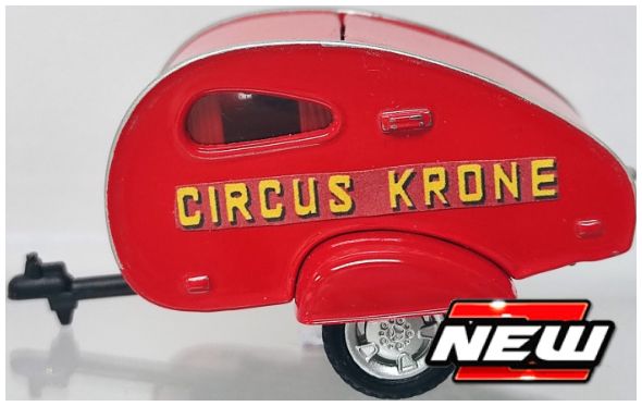 Available to Order – Tear drop Caravan 1950 'Circus Krone' 1:43 (CAR 4-93117)