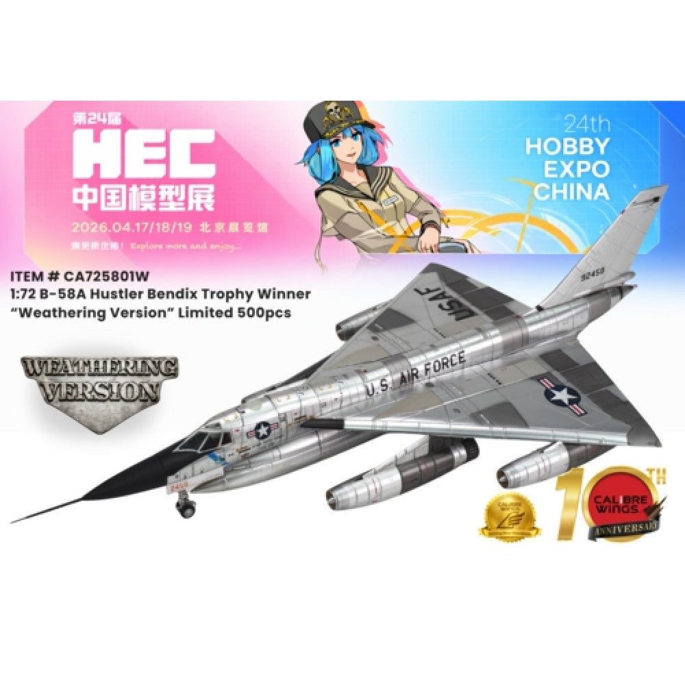 Available To Order – CBW725801W - 1:72 B-58A HUSTLER BENDIX TROPHY WINNER WEATHERING VERSION CALIBRE WING Model (CBW725801W)