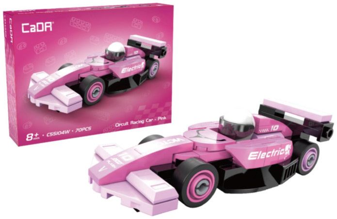 Available To Order – Mini Pink Circuit Racing Car Brick Builder (70 pcs) 1:50 (CDA C55104W)