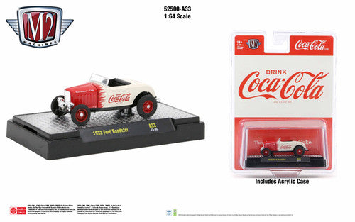 1:64 M2 52500 A26 23-01 1932 FORD ROADSTER RED COCA COLA