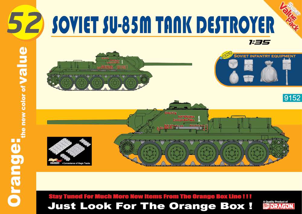 Available To Order – Soviet 85M tank destroyer + equipment 1:35 Cyber Hobby Model (CYB 9152)